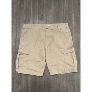 Carhartt Force Broxton Ripstop Cargo Shorts Men's SZ 42 KHAKI Utility Carpenter
